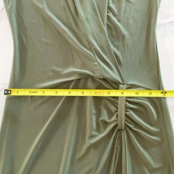 Good Time USA - VNeck, Front Split, Extra Long, Dark Green, Dress - Size S/M - Picture 6 of 8